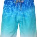 ELETOP Men's Swim Trunks Quick Dry Bathing Suit Swimming Board Shorts Mesh Lining Beach Swimwear, XL