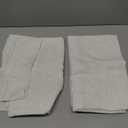 BGment 48 Inch Length Natural Linen Curtains for Short Living Room Window - Ivory Semi Sheer Textured Drapes Light Filtering with Rod Pocket for Bathroom Bedroom Lightweight, 2 Panels, 42 X 48 Inch