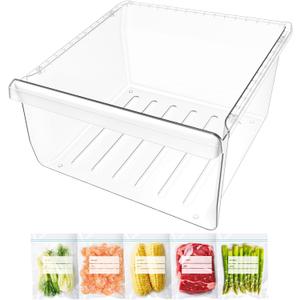 UPGRADED DA97-08693B Refrigerator Crisper Drawer Replacement Compatible with Samsung Fridge Crisper Drawer Parts RS25J500DSR RS25J500DSG DA97-08693A RS25H5000BC Upper Refrigerator Crisper Drawer Bin