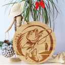 YHSLMH Reusable Fishing Stencils - Large Fisherman Templates for Painting on Wood, DIY Art Craft Fabric Canvas Furniture (10 Fish)