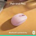 Logitech M196 Bluetooth Wireless Mouse, Compact and Portable Mouse for Laptops, Tablets and More, 12-Month Battery, Smooth Tracking, Compatible with PC and Mac, Windows and macOS - Rose