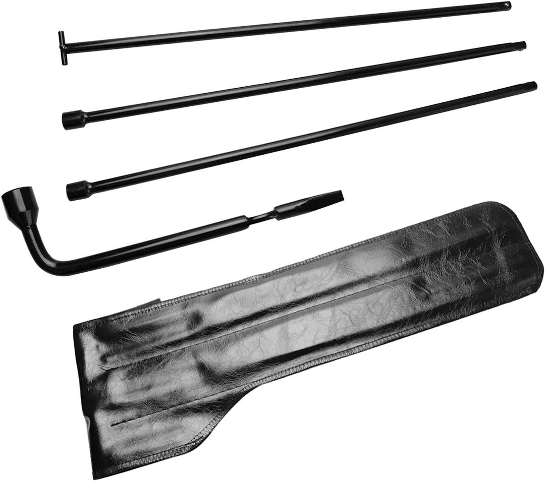 Spare Tire Tool Kit with Leather Bag Set Replacement 2005-2018 fit for Nissan Frontier Titan Pathfinder Fit for Infiniti Jx35 Qx4 Qx56 Qx60 fit for Amanda Xterra 2005-2015
