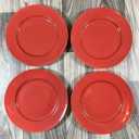 joy akkess 50 PCS Red Plastic Plates Heavy Duty Red Plates Disposable include 25 Dinner (10.25") & Dessert/Salad (7.5") for Valentine's Day, Birthday, Wedding
