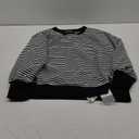 Fisoew Women's Fall Oversized Sweatshirt Casual Waffle Knit Long Sleeve Crewneck Split Pullover Tunic Tops, S