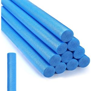 Kathfly 12 Pcs Floating Pool Noodles Foam Tube 1.5 x 35 Inches Floating Foam Tube Round Solid Noodle for Adults Swimming Craft Project(Blue)