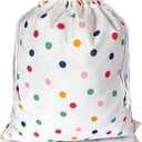 Gather & Knot Drawstring Gift Bags | 22" Extra Large | Happy Birthday | Premium Canvas | Reusable Fabric Wrap for Kids, Adults | Gender Neutral | Mix & Match Set (DOTS XL)