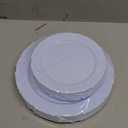 " OCCASIONS " 50 Plates Pack (25 Guests) Vintage Wedding Party Disposable Plastic Plate Set -25x10.25'' Dinner +25x7.5'' Salad/Dessert plates (Portofino Plain Blue)