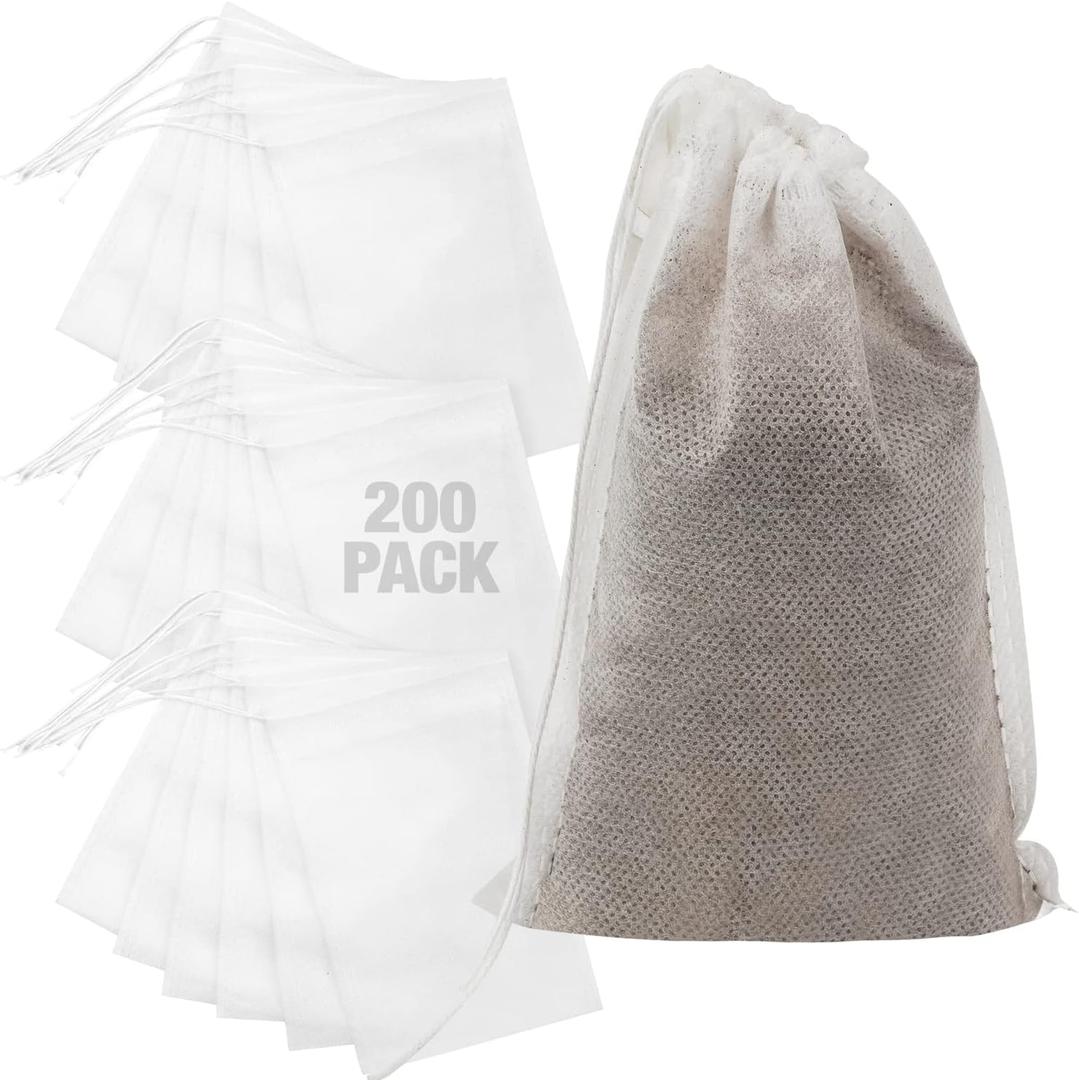 IMPRESA No Mess French Press & Cold Brew Filter Bags  Disposable 200-Pack for Mason Jar, Tea & Coffee