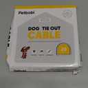 Petbobi Dog Tie-Out Cable 20ft - Heavy Duty Dog Lead Up to 120 lbs, Outdoor Leash Metal Cable with Shock Spring 360 Swivel Clips, for Yard Camping, Fit Small Medium Large Pets, Blue