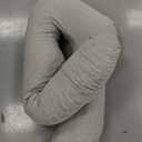 Momcozy U Shaped Pregnancy Pillows with Cotton Removable Cover, 57 Inch Full Body Pillow Maternity Support, Must Have for Pregnant Women, Hatha Grey