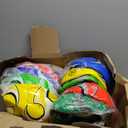 12 Pcs Soccer Balls for Teen Adult Bulk Deflated Soccer Ball with Pump Size 5 Indoor Outdoor Training Practice for School Sports Game Birthday Gifts Party Back to School (Vivid)