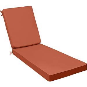 AAAAAcessories Outdoor Chaise Lounge Cushions, Fade-Resistant, Waterproof Patio Furniture Replacement Cushions, 80" x 26" x 3", Rust