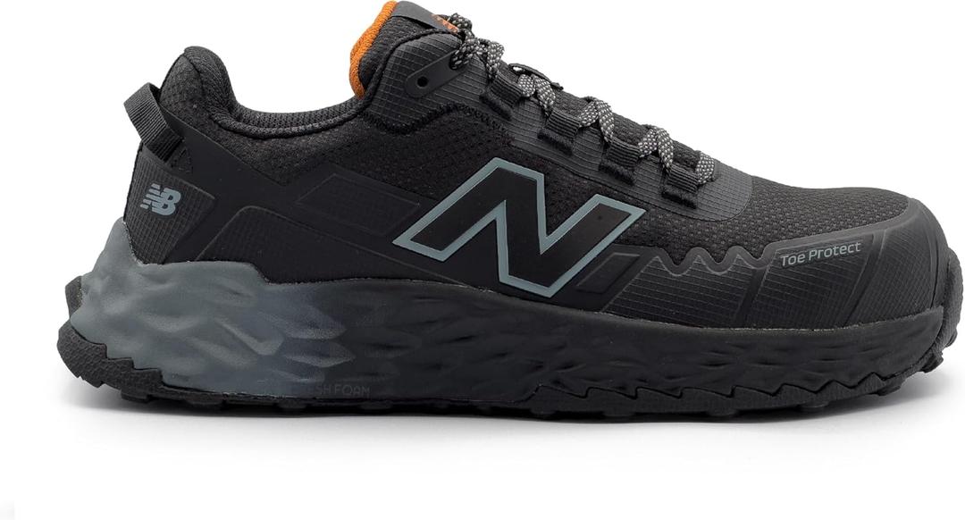 New Balance Fresh Foam Cremorne Composite Toe Safety Shoes for Women - Non Slip, Electrical Hazard - Black, Low Rise (Black)