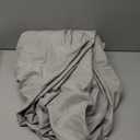 FreshCulture Full Fitted Sheet - Hotel Quality Fitted Sheet - Ultra Soft & Breathable - Brushed Microfiber - Deep Pocket - Cooling Fitted Sheets for Full Size Bed (Light Grey)