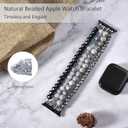 CAGOS Bracelet Beaded Compatible with Apple Watch Band Series 11/10/9/8/7/6/5/4/3/2/1 SE 38/40/41/42mm-10/11(5.3"-6.2"), Cute Handmade Fashion Elastic Stretchy iWatch Bands for Women