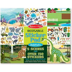 Melissa & Doug Reusable Sticker Pads Set - Habitats, Vehicles, and Adventures