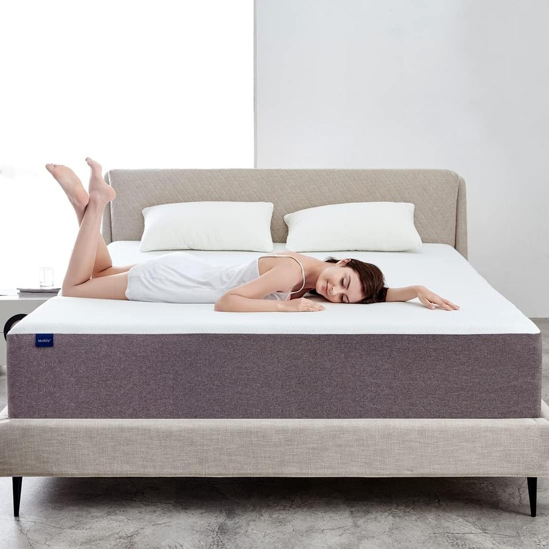 Molblly Queen Mattress 10 Inch Memory Foam Mattress in a Box,Breathable Bed Comfortable Mattress for Cooler Sleep Supportive & Pressure Relief, Queen Size, 60" X 80" X 10"
