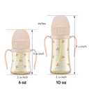 GROSMIMI Flip Top Spill Proof Sippy Cup, PPSU, BPA Free, 6 oz, Stage 2 Straw for Toddlers (Cherry)