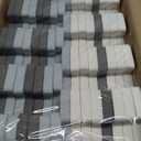 ProSource Foam Puzzle Floor Play Mat for Kids and Babies with Solid Colors, 36 or 16 Interlocking Tiles with Borders, Brown/Beige/Grey