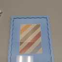 8x10 Picture Frame with Mat for 5x7, Wavy Edge Wooden Real Glass Photo Frame for Tabletop and Wall Hanging, Blue, 1 Pack