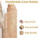 18" Width Cane Webbing Rattan Webbing 3.3Ft Natural Rattan Caning Material for Cabinet,Chair,Dresser, Furnitur,with 3/7.5" Groove Chair Caning