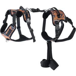 Dog Lift Harness, Dog Lift Sling Carrier with Handle & Shoulder Sling, Support Harness for Rear Back Legs Helps,Disabled,Arthritis,Joint Injuries,Paralysis Up Stairs, Orange,Medium