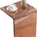 Acrylic End Table,C Shaped End Table, Acrylic Sofa Side Table, Bedside Table for Bedroom Small Simple Modern Coffee Table Suitable for Living Room, 25.59" x 11.81" x 11.81"