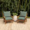 Arden earthFIBER Outdoor Deep Seat Cushion Set (4-Pack), 24 in x 24 in, Weather-Proof, Rain-Proof, Fade Resistant Patio Cushion for Chair, Sofa, and Couch Sage Green Texture