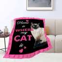 Cat Blanket Super Soft Warm Fluffy Flannel Siamese Cat Throw Blanket Cozy Fuzzy Plush Lovely Cute Pet Bedding Blanket Gift for Boys Girls Kids Teens Adults Couch Sofa 50"x40"