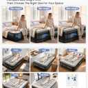 OhGeni 20" Raised King Air Mattress with Built in Pump, Luxury Real Bed Height Blow up Mattress, 3-4 Persons Inflatable Mattress for Guests & Family Party, Ideal for Elder People, 700lbs