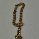 Gold Dog Chain Collar Walking Metal Chain Collar with Design Secure Buckle,18K Cuban Link Strong Heavy Duty Chew Proof for Large Dogs(19MM, 22") (22 Inch (Pack of 1))