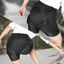3D Protection Padded Shorts, Hip Butt Tailbone Crash Pad Pants, Impact Protective Gear for Figure Skating Snowboarding Ski Roller Skateboard Small