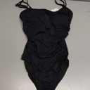 Eomenie One Piece Swimsuit for Women Tummy Control Ruched Bathing Suit Push Up Slimming Swim Suit Double Straps Swimwear, S