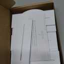 White Arched Wedding Table Numbers 1-10 with Stands, 5x7 Inch White Acrylic Arch Sign with Gold Numbers, Acrylic Table Numbers for Wedding Reception