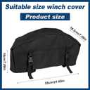 Winch Cover, Heavy Duty Waterproof Electric Winches Protector Parts Accessories Weather Resistant Dust-Proof Cover up to 12000Lbs Fits Indoor & Outdoor Use
