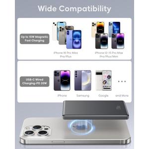 Ntaanoo Power Bank MP051 2.60*4.13*0.38in Black