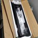 Huuger Folding Desk with Storage Shelf, 31.5 Inch Foldable Computer Table for Small Spaces, Space Saving Sofa Table for Couch, Writing Work Office Computer Desk, Easy to Fold, Black