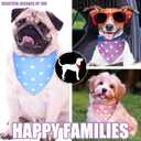 Frienda 20 Pieces Point Adjustable and Washable Dog Bandana Triangle Scarf Kerchiefs Dog Bib Accessories for Small to Puppy Cat(Polka Dots)