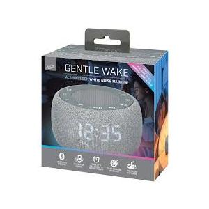 iLive Gentle Wake Alarm White Noise Machine Digital Round Tabletop Modern with Alarm