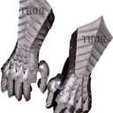 THOR INSTRUMENTS Medieval Knight Warrior Gothic Style Nazgul Gauntlets Functional Armor Silver Rustic Vintage Home Decor Gifts