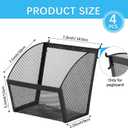 4 Pack Pegboard Baskets Metal Wire Storage Basket Hanging Wall Mount Bins Containers Accessories for Office Workshop Organizing Tools Stationery (Black,7.3 Inch)