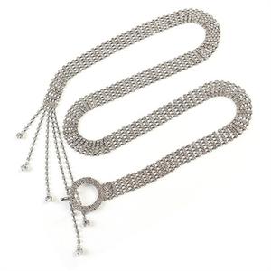 Shimmering Fringed Waist Chain for Women Rhinestones Chain Belt BeachWear Body Chain Female Formal Dress Waist Ornament