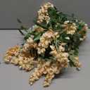 Artificial Flowers 61cm Artificial Wisteria Fake Flower Bushy Vine Hanging Garland for Wedding Home Wall Home Decoration(Champagne)