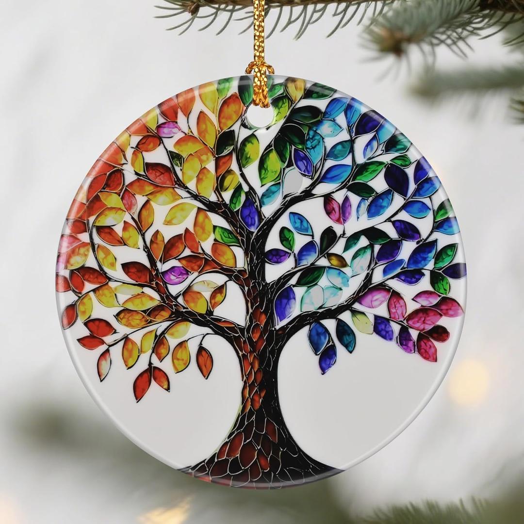 3 x Tree of Life Ornament, Christmas Ornaments: Christmas Tree Decorations, Holiday Decor, Stocking Stuffers, Gift Ideas, Xmas Gift, Housewarming Gifts & Gifts for Friends and Family