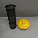 Kingsyard Finch Feeders for Outdoors Hanging, Metal Mesh Tube Bird Feeder for Nyjer/Thistle Seed, 2.5 lbs Large Capacity (Yellow)