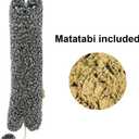 TTcat Catnip Silvervine Matatabi Pillow for Cats & Kittens,Cat Kicker Toy,Large Size Cat Pillow Soothing Plush Cat Toy (Grey)