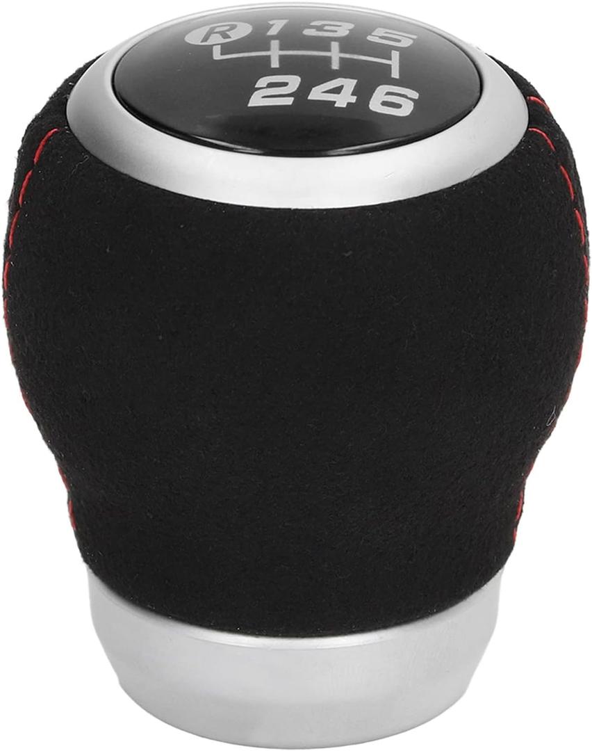 Manual Gear Shift Knob 6 Speed Gear Shift Knob Manual Shifter Head Automotive Body Parts Replacement for (Black Top)