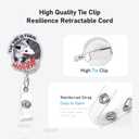 5 Pcs Funny Badge Reel Retractable Name Tag ID Clip Holder Nursing Student RN Pediatric Teacher Funny Office Work Accessories 5