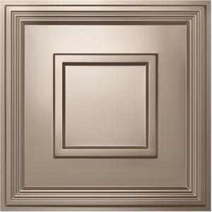 STICKGOO Glue Up Ceiling Tiles, 24x24 Inch PVC Decorative Drop Ceiling Tile Golden Coffee 48 Sq. Ft, Pack of 12 Tiles
