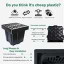18x18x15in Catch Basin with Cast Iron Grate(B125)